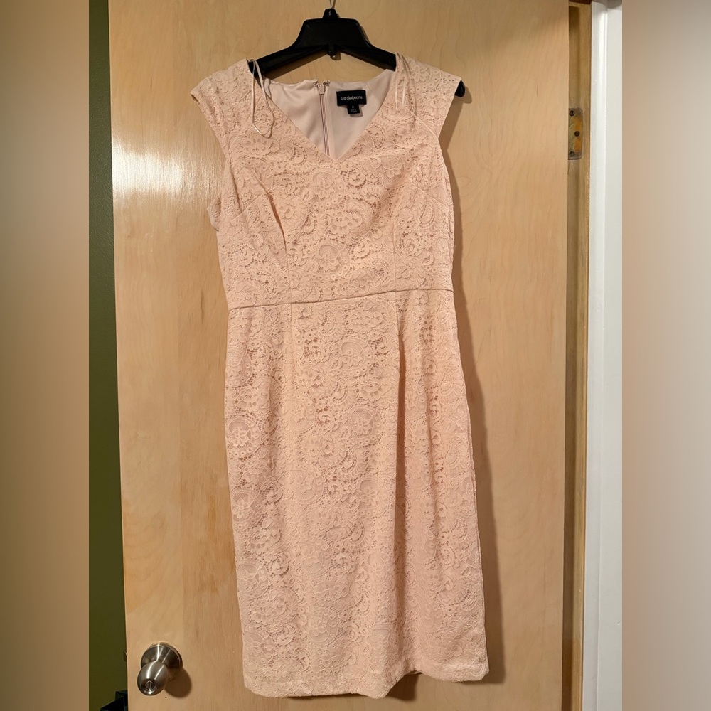 Liz Claiborne Blush Lace Midi Dress